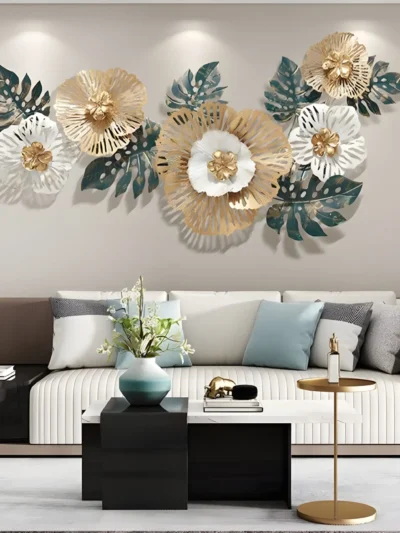 Abstract Figures Handcrafted Wall Sculpture Wall Art Multicolor For Wall Decor big flower