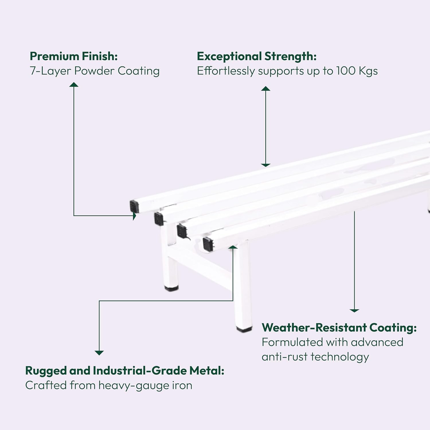 White square tube plant stand from Amass Handicrafts