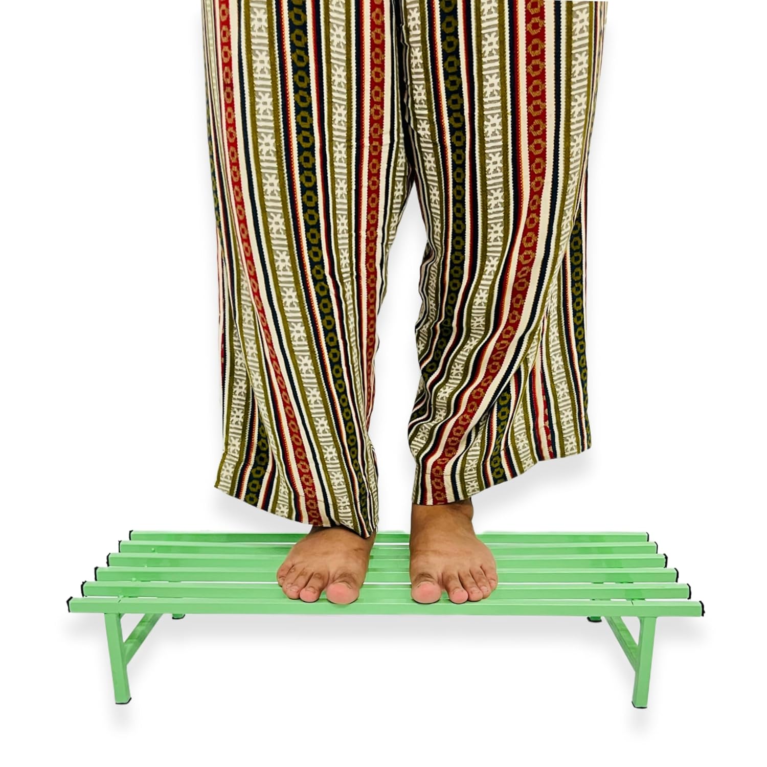 Green plant stand in a garden setting