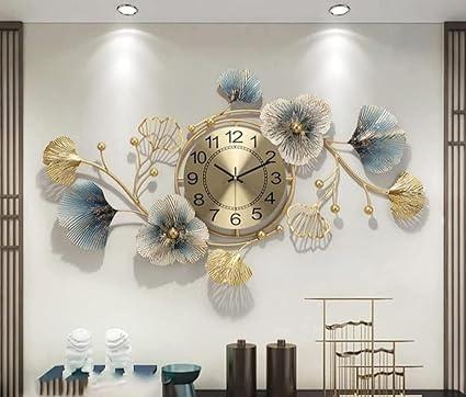 Metal wall clock's rear view