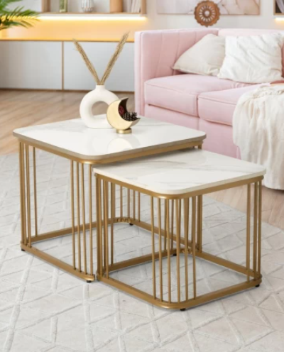 AMASS HANDICRAFTS Marble Coffee and Tea Table Set