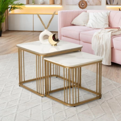 AMASS HANDICRAFTS Marble Coffee and Tea Table Set